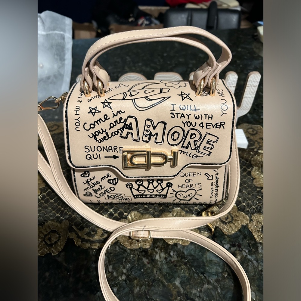 Vegan leather crossbody bag